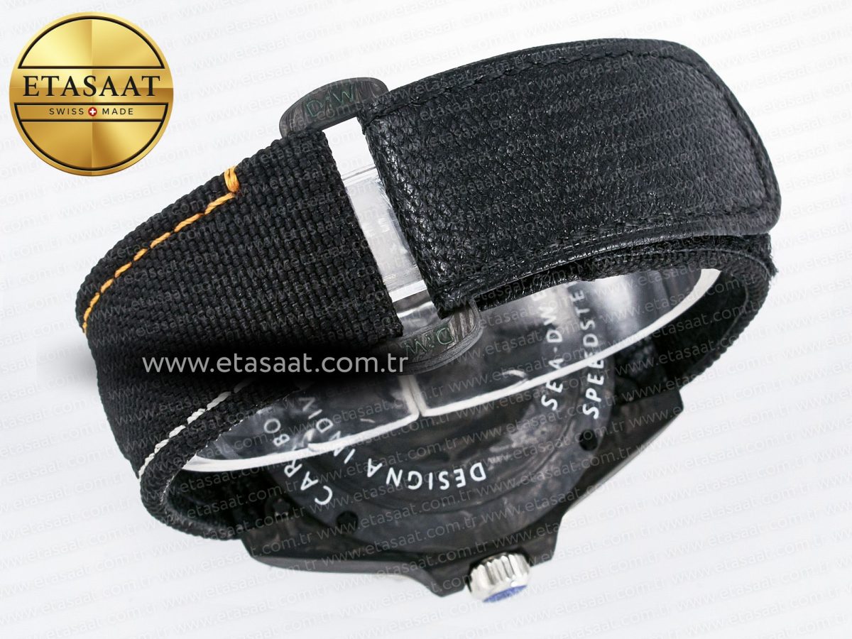 Rolex Sea Dweller 43mm Carbon Best Edition Graffiti Dial on Black Nylon Strap A2824 - Görsel 16