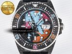 Rolex Sea Dweller 43mm Carbon Best Edition Graffiti Dial on Black Nylon Strap A2824 - Görsel 4