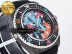 Rolex Sea Dweller 43mm Carbon Best Edition Graffiti Dial on Black Nylon Strap A2824 - Görsel 5