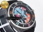 Rolex Sea Dweller 43mm Carbon Best Edition Graffiti Dial on Black Nylon Strap A2824 - Görsel 5