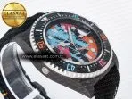 Rolex Sea Dweller 43mm Carbon Best Edition Graffiti Dial on Black Nylon Strap A2824 - Görsel 7