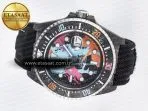 Rolex Sea Dweller 43mm Carbon Best Edition Graffiti Dial on Black Nylon Strap A2824 - Görsel 9