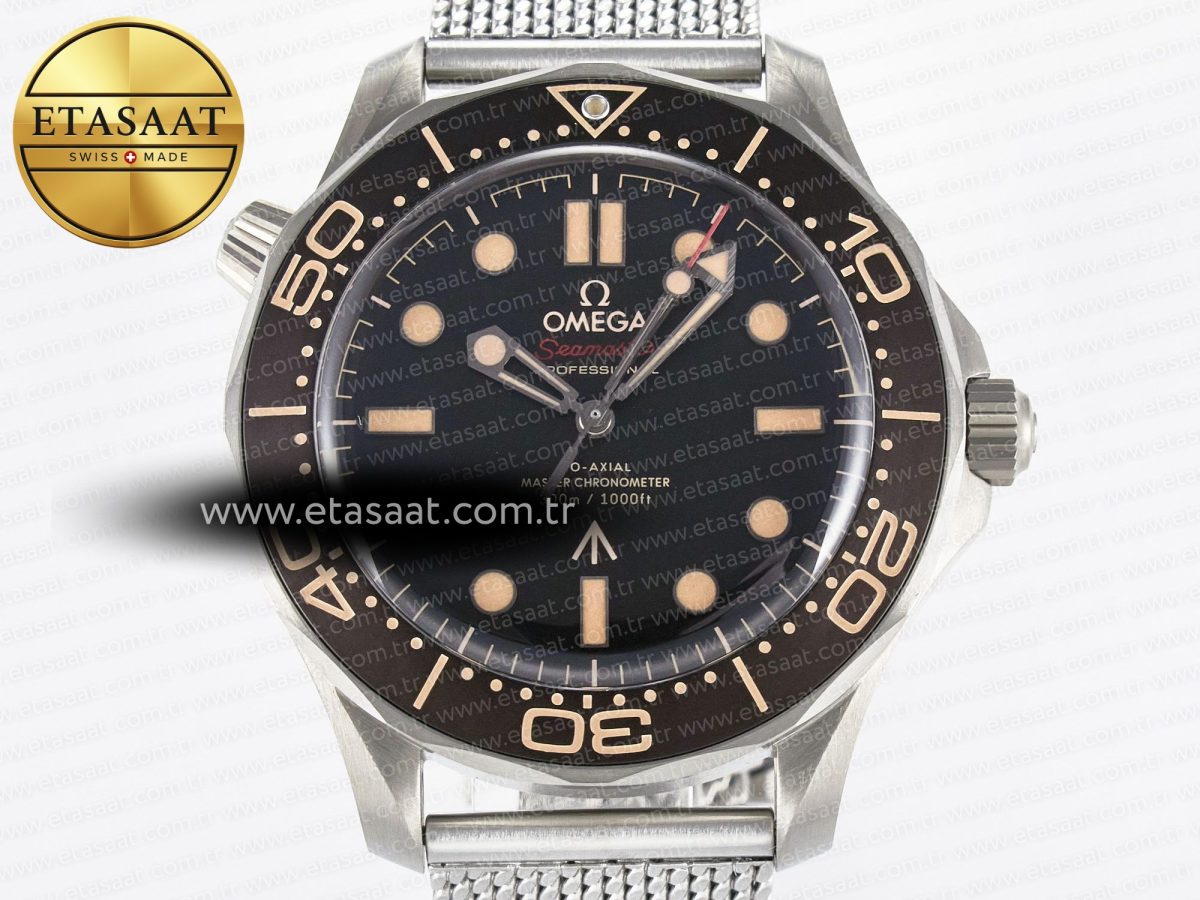 Omega Seamaster 300 “No Time to Die” Limited Edition VSF 1:1 Best Edition on SS Mesh Bracelet A8806(Free Nato) V4 - Görsel 4