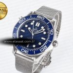 Omega Seamaster Diver 300M James Bond 007 60th Anniversary VSF 1:1 Best Edition Blue Dial on Mesh Bracelet A8806