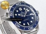 Omega Seamaster Diver 300M James Bond 007 60th Anniversary VSF 1:1 Best Edition Blue Dial on Mesh Bracelet A8806 - Görsel 5