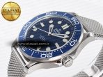 Omega Seamaster Diver 300M James Bond 007 60th Anniversary VSF 1:1 Best Edition Blue Dial on Mesh Bracelet A8806 - Görsel 6