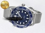 Omega Seamaster Diver 300M James Bond 007 60th Anniversary VSF 1:1 Best Edition Blue Dial on Mesh Bracelet A8806 - Görsel 9