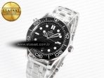 Omega Seamaster Diver 300M VSF 1:1 Best Edition Black Ceramic Black Dial on SS Bracelet A8800 V2