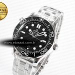 Omega Seamaster Diver 300M VSF 1:1 Best Edition Black Ceramic Black Dial on SS Bracelet A8800 V2