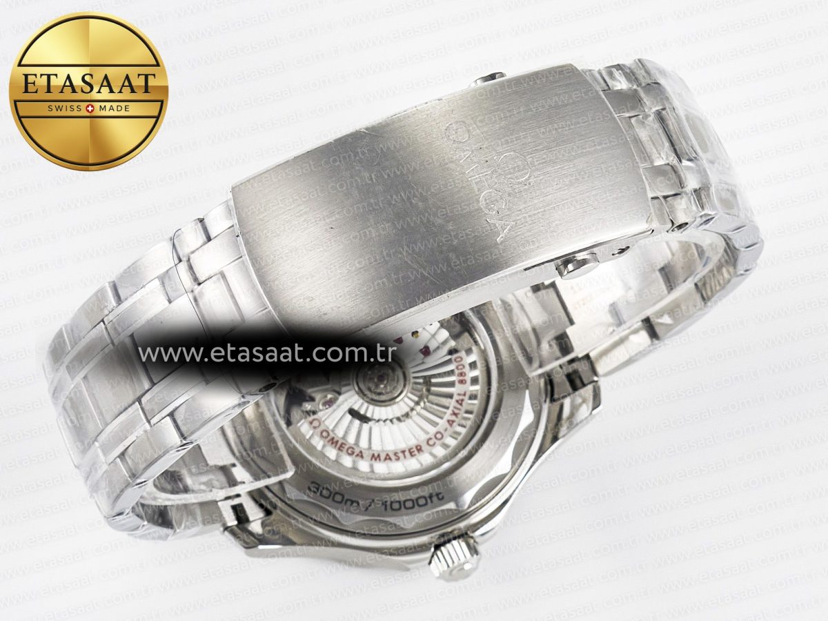 Omega Seamaster Diver 300M VSF 1:1 Best Edition Black Ceramic Black Dial on SS Bracelet A8800 V2 - Görsel 16