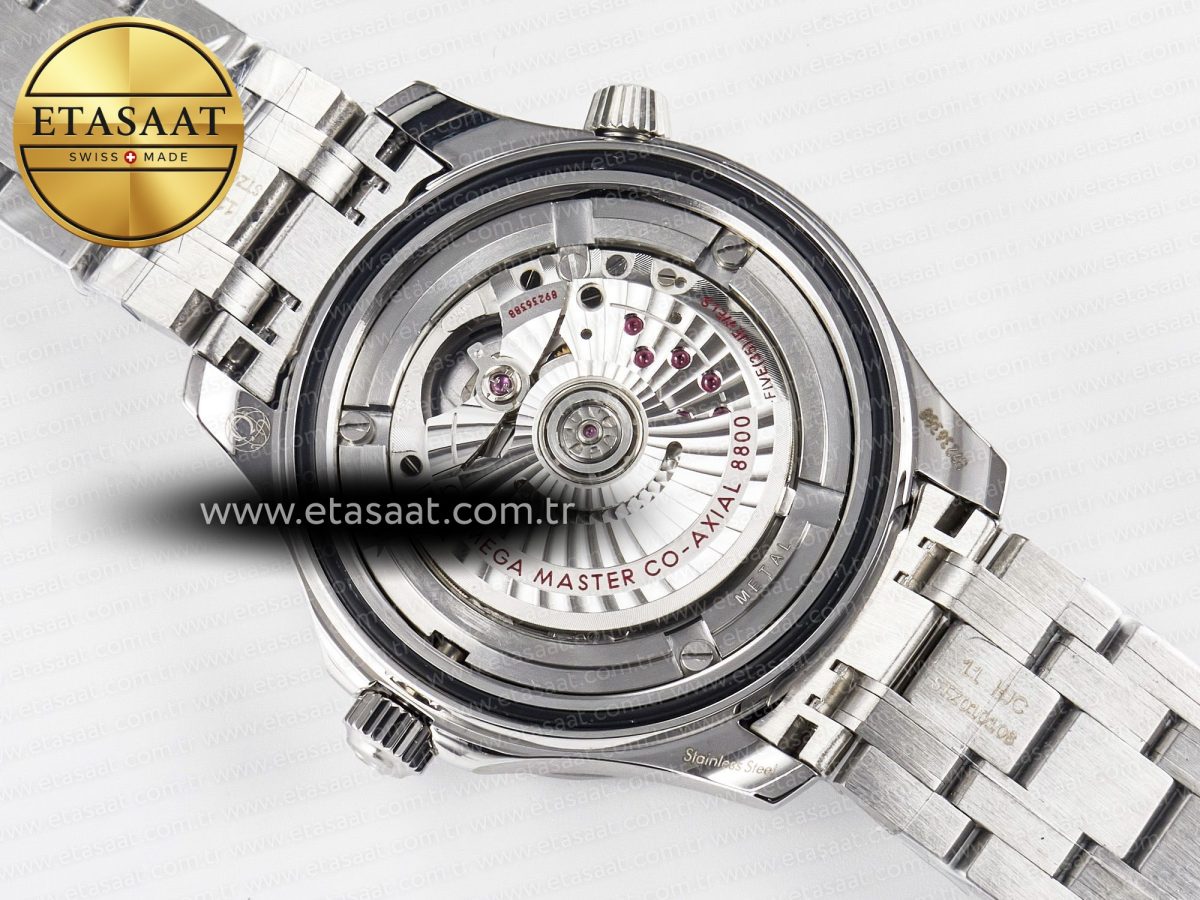 Omega Seamaster Diver 300M VSF 1:1 Best Edition Black Ceramic Black Dial on SS Bracelet A8800 V2 - Görsel 18