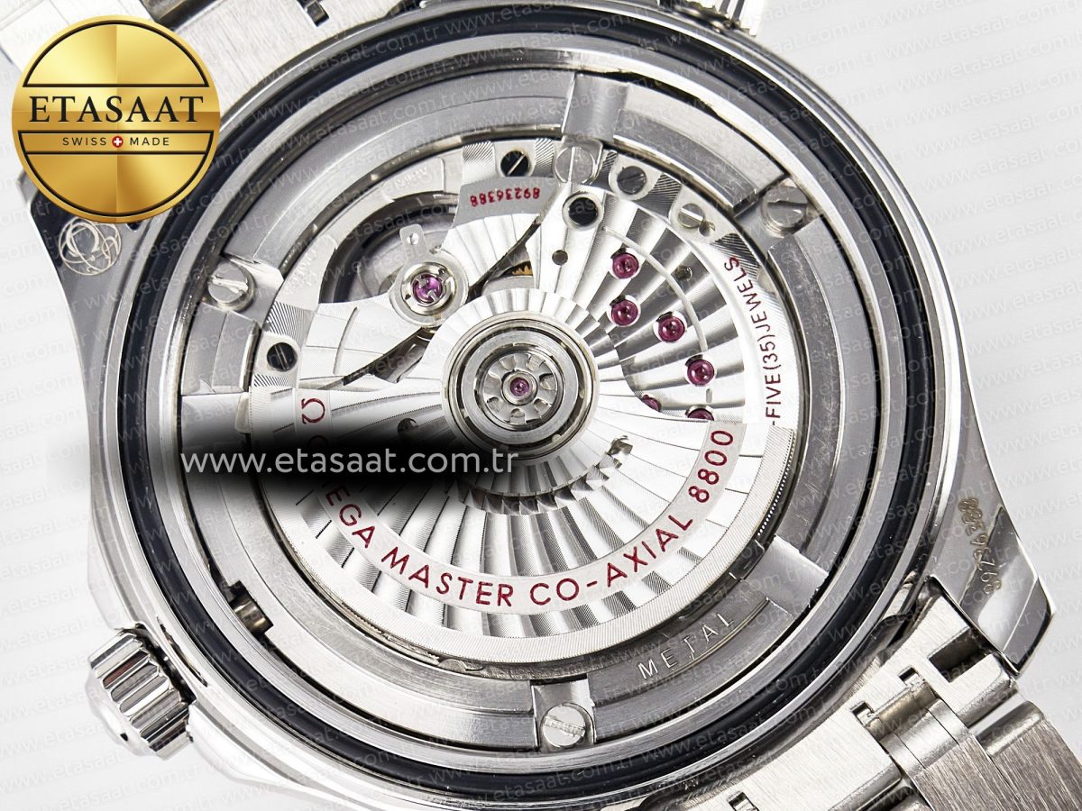 Omega Seamaster Diver 300M VSF 1:1 Best Edition Black Ceramic Black Dial on SS Bracelet A8800 V2 - Görsel 20