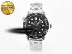 Omega Seamaster Diver 300M VSF 1:1 Best Edition Black Ceramic Black Dial on SS Bracelet A8800 V2 - Görsel 3