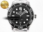 Omega Seamaster Diver 300M VSF 1:1 Best Edition Black Ceramic Black Dial on SS Bracelet A8800 V2 - Görsel 4