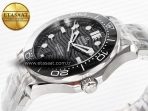 Omega Seamaster Diver 300M VSF 1:1 Best Edition Black Ceramic Black Dial on SS Bracelet A8800 V2 - Görsel 6