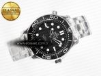 Omega Seamaster Diver 300M VSF 1:1 Best Edition Black Ceramic Black Dial on SS Bracelet A8800 V2 - Görsel 8