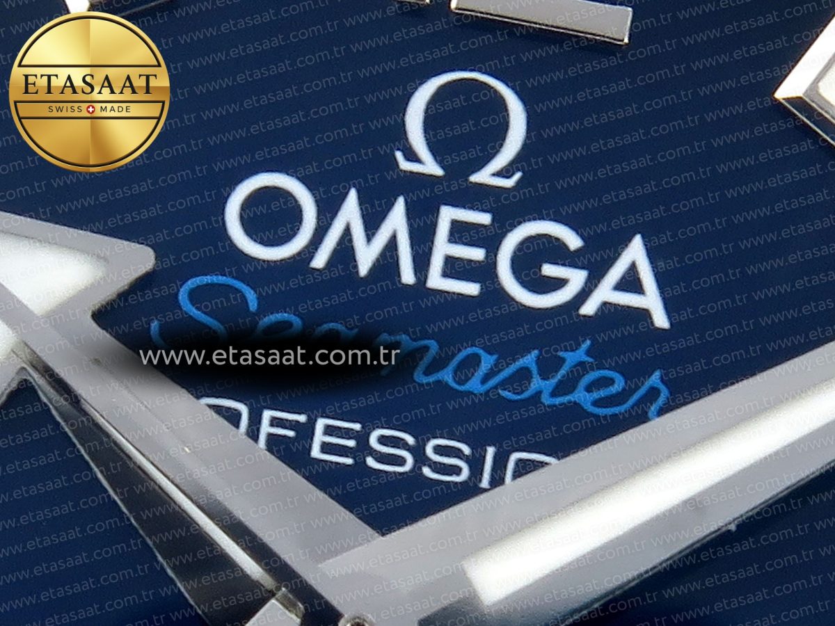 Omega SEAMASTER BLUE DIAL BLACK BEZEL ON SS A2824 - Görsel 10