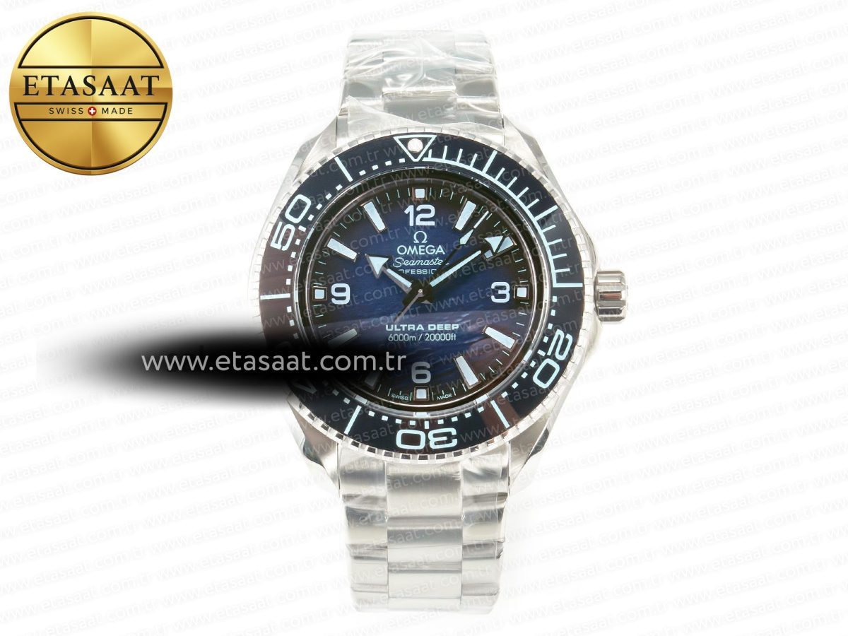 Omega Seamaster ULTRA DEEP 6000M SS VSF 1:1 Best Edition Summer Blue Dial on SS Bracelet A8912 - Görsel 3