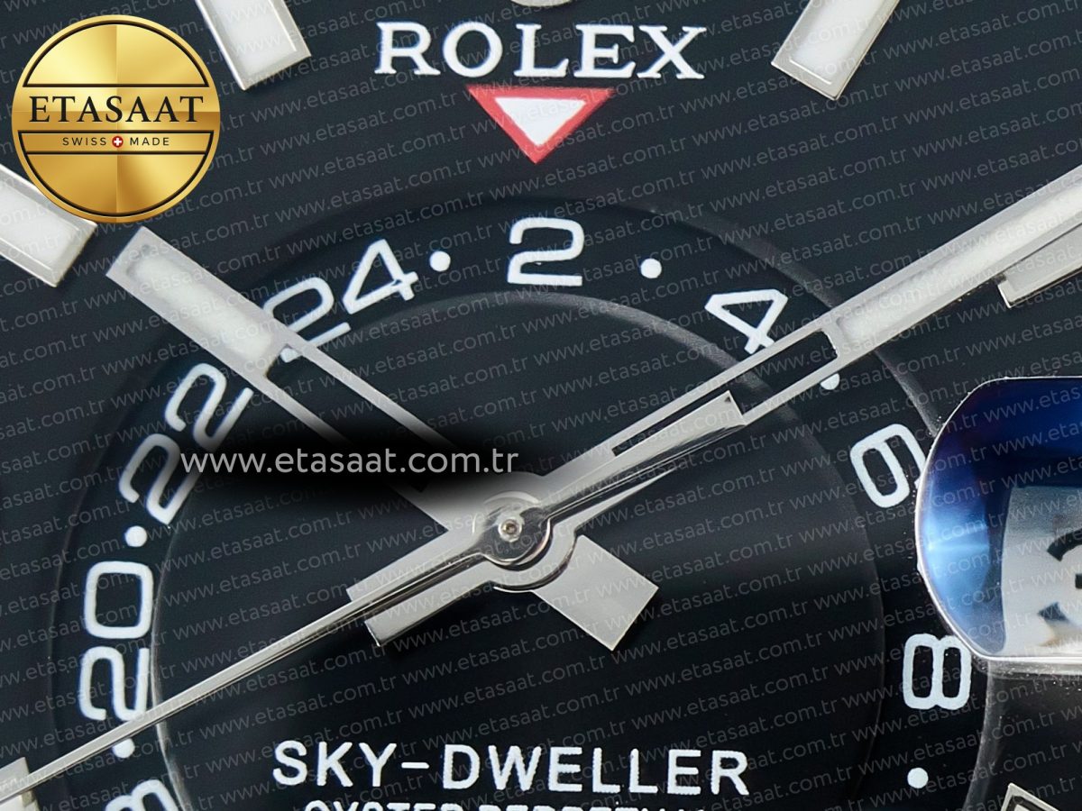 Rolex Skydweller Black SS Jubilee Bracelet A23J - Görsel 10