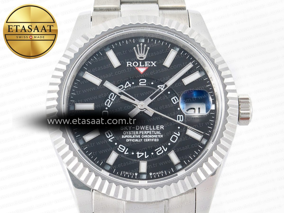Rolex Skydweller Black SS Jubilee Bracelet A23J - Görsel 4
