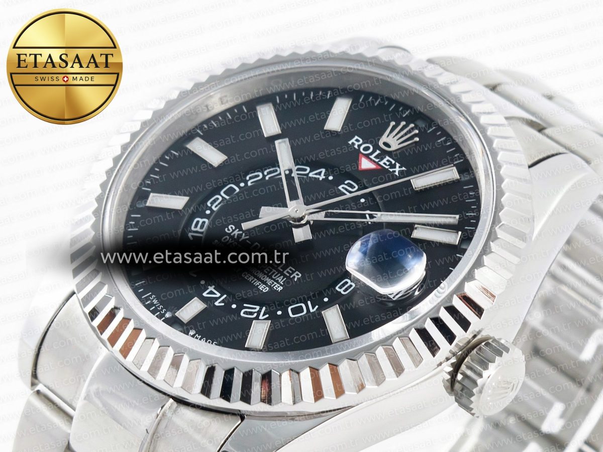 Rolex Skydweller Black SS Jubilee Bracelet A23J - Görsel 7