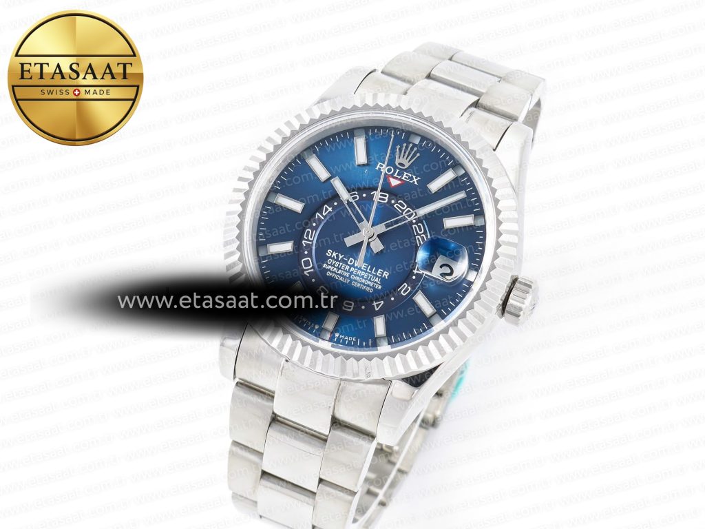 skydweller ss noob best edition blue dial on ss jubilee bracelet a23j2