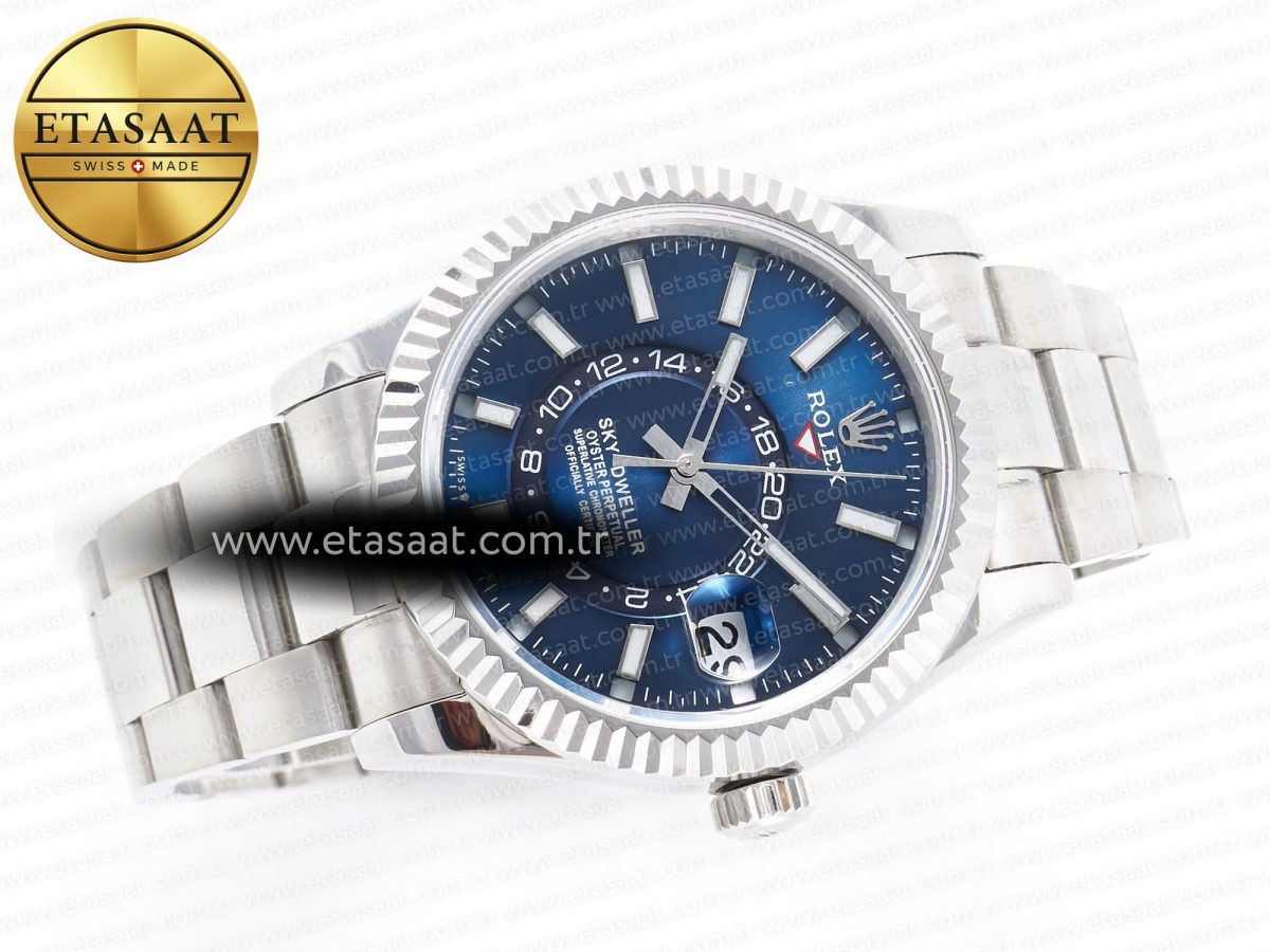 Rolex Skydweller SS Noob Best Edition Blue Dial on SS Jubilee Bracelet A23J - Görsel 8