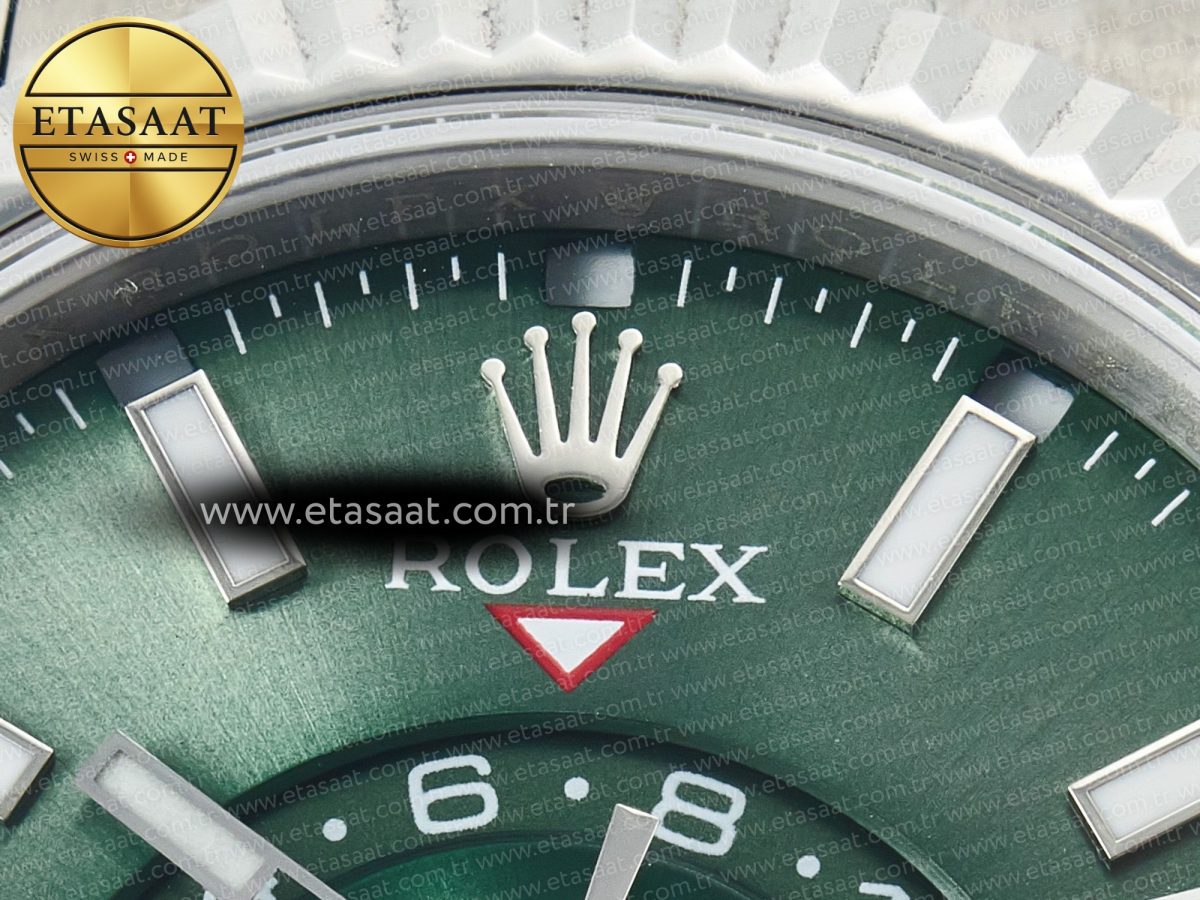 Rolex Skydweller SS Noob Best Edition Green Dial on SS Jubilee Bracelet A23J - Görsel 10
