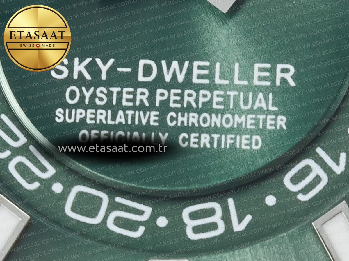 Rolex Skydweller SS Noob Best Edition Green Dial on SS Jubilee Bracelet A23J - Görsel 11