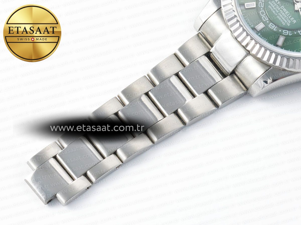 Rolex Skydweller SS Noob Best Edition Green Dial on SS Jubilee Bracelet A23J - Görsel 27