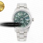 Rolex Skydweller SS Noob Yeşil Kadran Jubilee A23J Eta Saat - Görsel 3 - 1:1 Süper Klon Saat