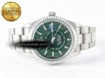 Rolex Skydweller SS Noob Best Edition Green Dial on SS Jubilee Bracelet A23J - Görsel 9