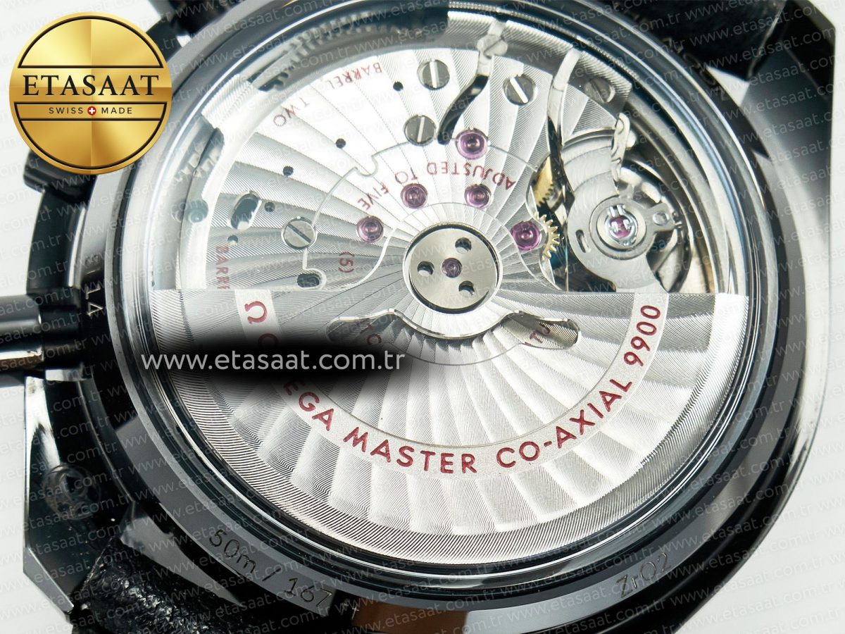Omega Speedmaster “Dark Side of The Moon” Real Ceramic N1F 1:1 Best Edition on Leather Strap A9900 - Görsel 19