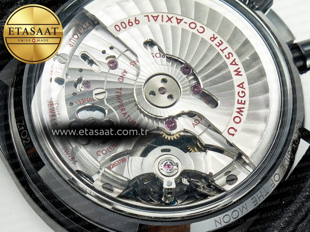 Omega Speedmaster “Dark Side of The Moon” Real Ceramic N1F 1:1 Best Edition on Leather Strap A9900 - Görsel 20
