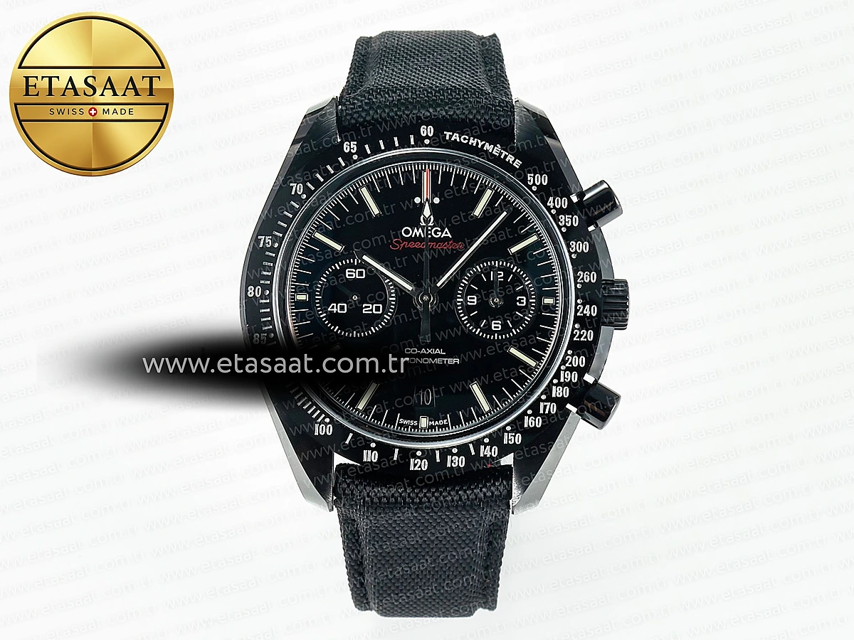 Omega Speedmaster Dark Side Real A9900 Eta Saat - 1:1 Süper Klon Replika Saat