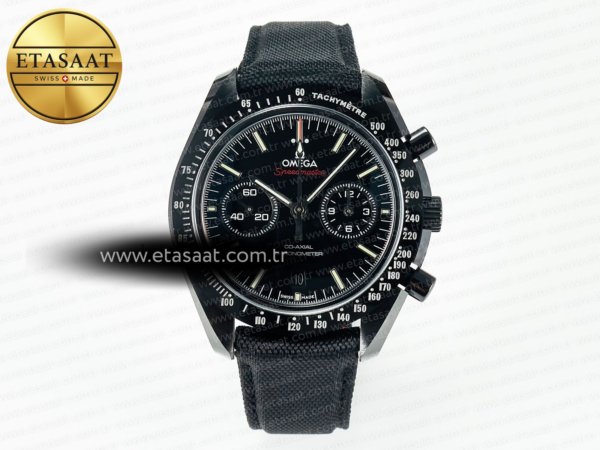 Omega Speedmaster Dark Side Real A9900 Eta Saat - 1:1 Süper Klon Replika Saat