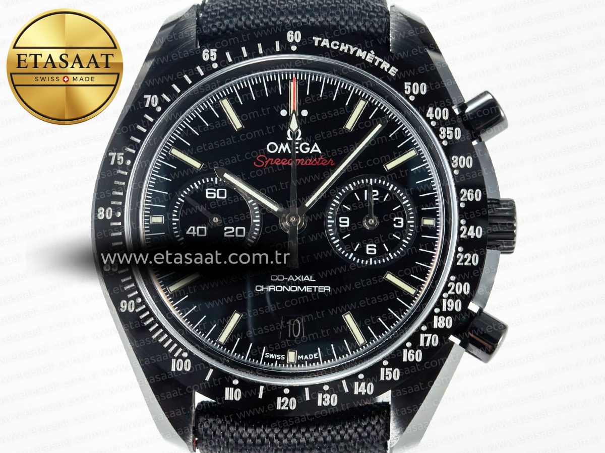 Omega Speedmaster “Dark Side of The Moon” Real Ceramic N1F 1:1 Best Edition on Nylon Strap A9900 - Görsel 4
