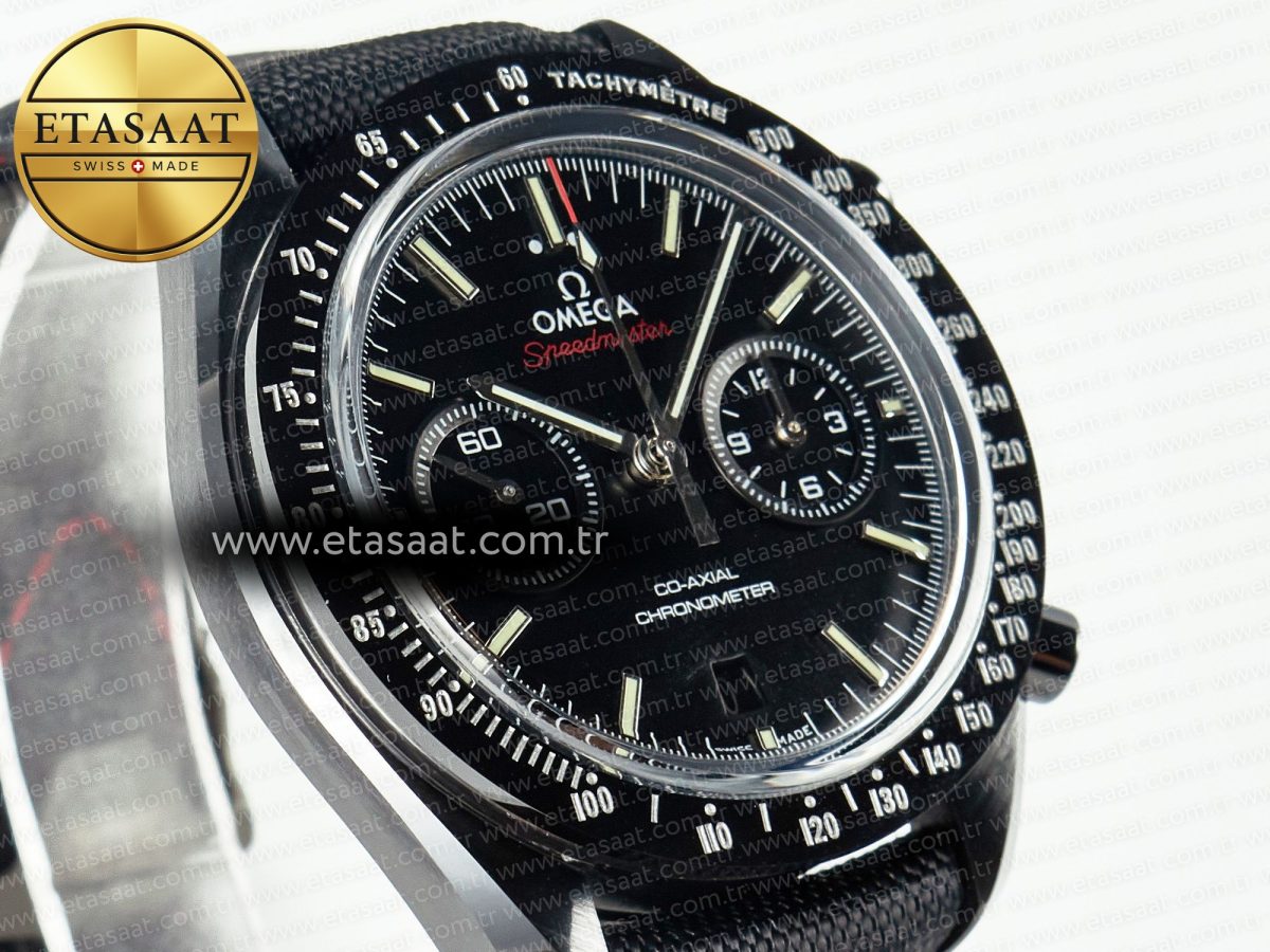 Omega Speedmaster “Dark Side of The Moon” Real Ceramic N1F 1:1 Best Edition on Nylon Strap A9900 - Görsel 5