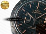Omega Speedmaster “Dark Side of The Moon” Real Ceramic N1F 1:1 Best Edition Vintage Black on Brown Leather Strap A9300 - Görsel 10