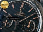 Omega Speedmaster “Dark Side of The Moon” Real Ceramic N1F 1:1 Best Edition Vintage Black on Brown Leather Strap A9300 - Görsel 11