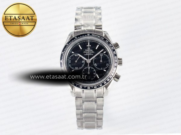 Omega Speedmaster Racing Master Siyah Kadran Bilezik A7750 Eta Saat - 1:1 Süper Klon Replika Saat