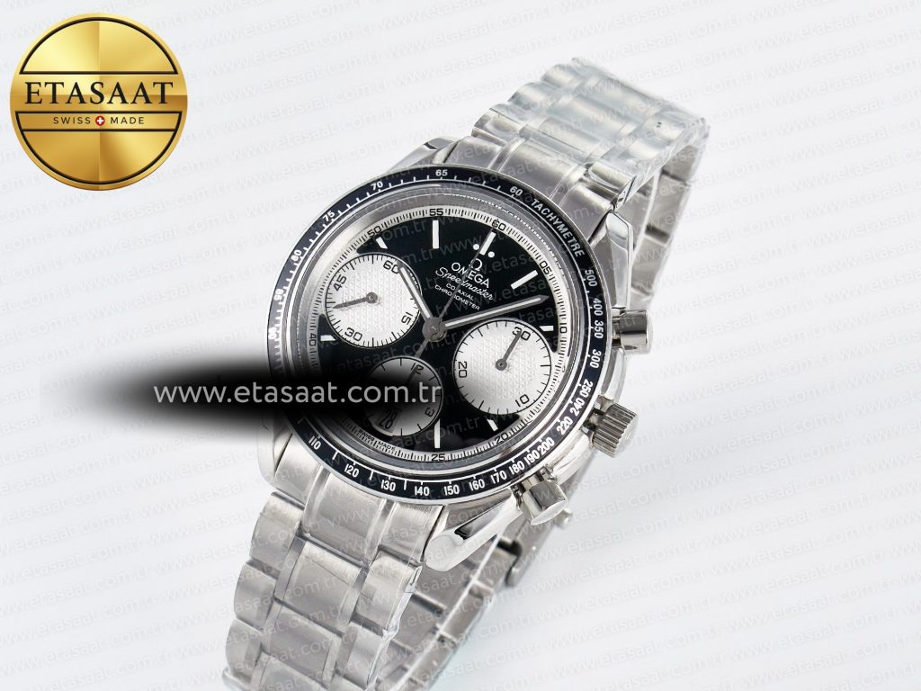 speedmaster racing master ss hkf best edition black white dial on ss bracelet a77501