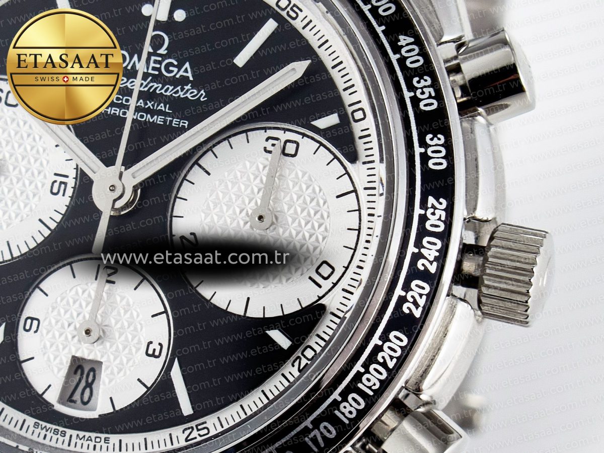 Omega Speedmaster Racing Master Best Edition Black/White Dial on SS Bracelet A7750 - Görsel 12
