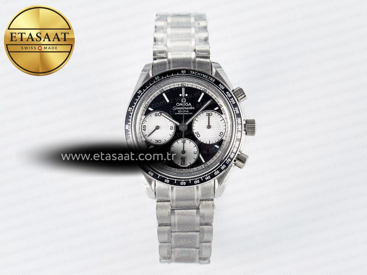Omega Speedmaster Racing Master Best Edition Black/White Dial on SS Bracelet A7750 - Görsel 3