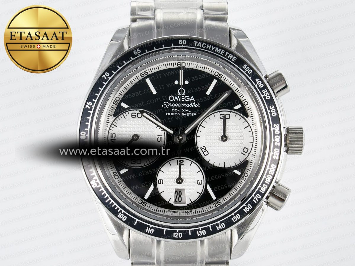 Omega Speedmaster Racing Master Best Edition Black/White Dial on SS Bracelet A7750 - Görsel 4