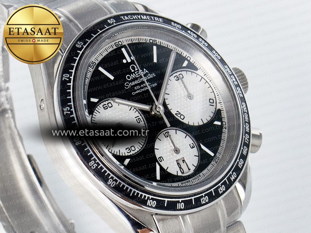 Omega Speedmaster Racing Master Best Edition Black/White Dial on SS Bracelet A7750 - Görsel 5