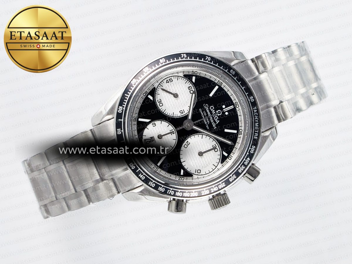 Omega Speedmaster Racing Master Best Edition Black/White Dial on SS Bracelet A7750 - Görsel 8