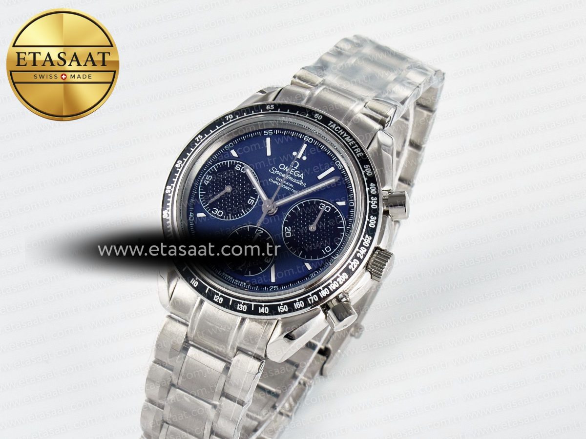 Omega Speedmaster Racing Master SS Blue/Black Dial on SS A7750 - Görsel 1