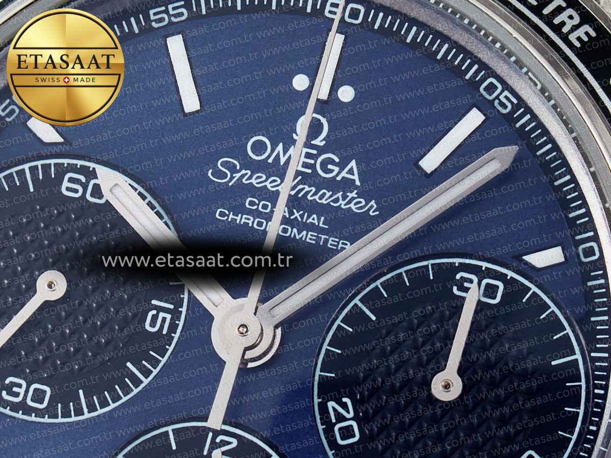 Omega Speedmaster Racing Master SS Blue/Black Dial on SS A7750 - Görsel 11