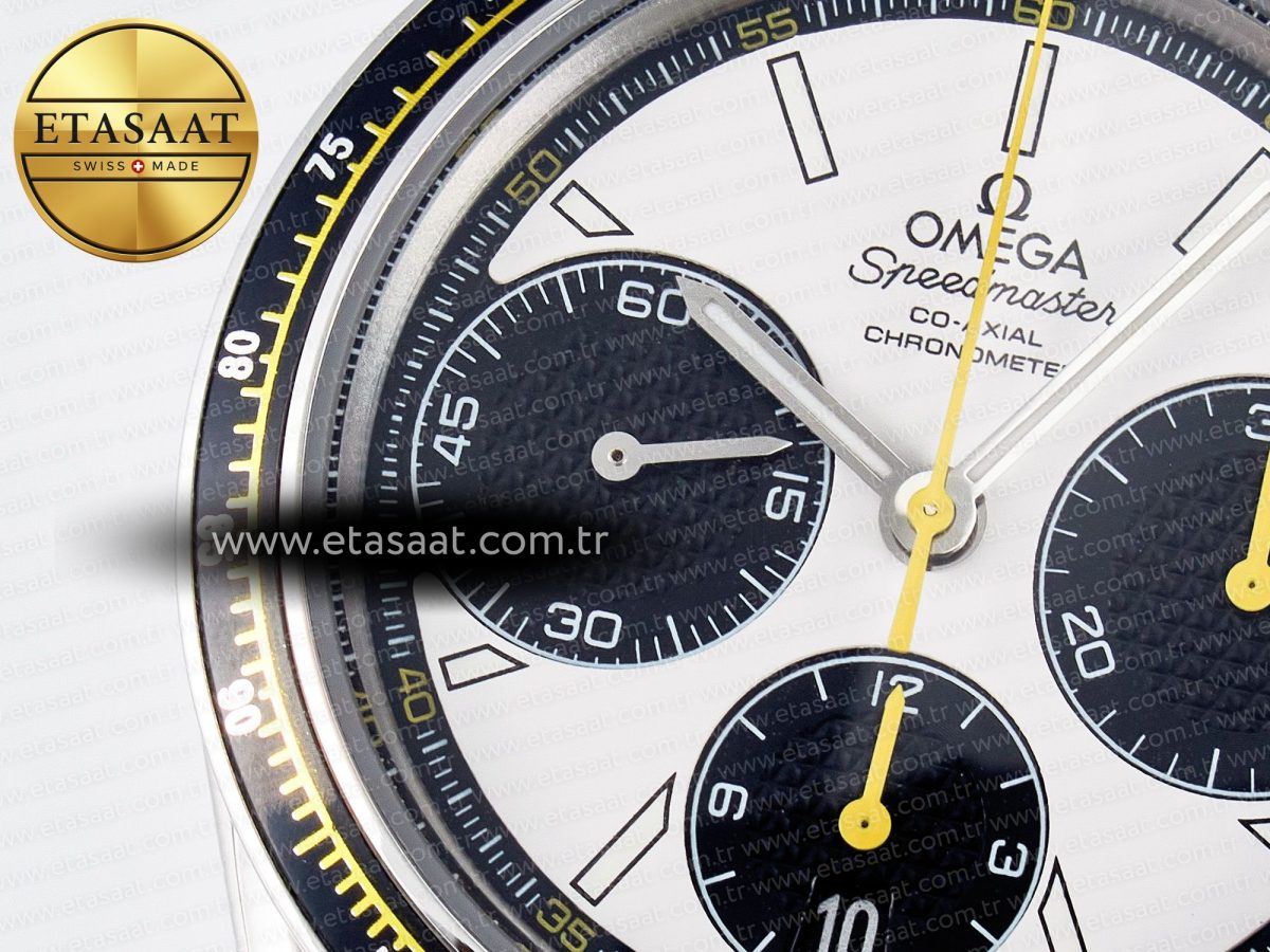 Omega Speedmaster Racing Master Best Edition White/Black Dial on SS Bracelet A7750 - Görsel 10
